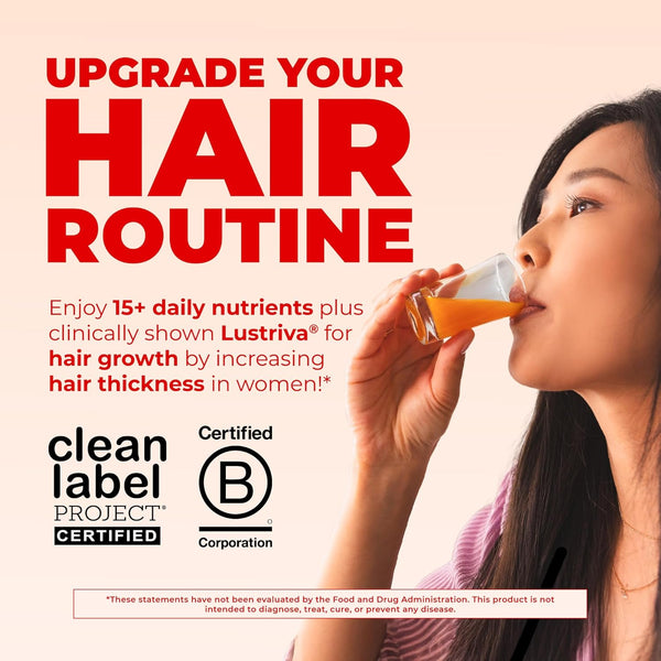 Maryruth'S Liquid Multivitamin + Hair Growth | Biotin 10000Mcg | Lustriva Hair Growth Supplement | Clinically Tested in Women for Thicker Hair &