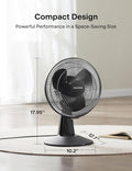PELONIS Table Fan 12-Inch, 120° Oscillating Table Fan Small Portable Electric Plug-In Desk Fan with 3-Speeds, 126° Adjustable Tilt Head for