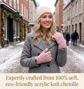 C.C Winter Warm Eco-Friendly Knit Chenille Touchscreen Texting Gloves Mint