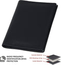 Leatherboss Genuine Leather Small Slim Bifold Wallet | Credit, Debit, ID Card Holder | Compact & Stylish with Clear ID Windows | Gift for Men, Black