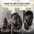 Golden Grooming Beard Oil for Men | Natural Growth Kit with Castor Oil, Jojoba Oil, and Olive Oil | Tames, Moisturizes & Styles | Warm Cedar Scent
