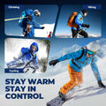 krosa Winter Gloves For Men Women Made with 3M Thinsulate, Waterproof Ski Gloves for Cold Weather with 10 Touchscreen Fingers Black Large