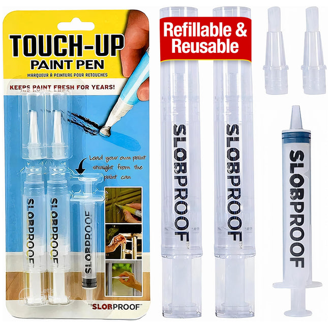 Slobproof Refillable Touch-Up Paint Pen â Mess-Free Wall Repair Tool, Easy Twist Control, Precise Application, Conveni