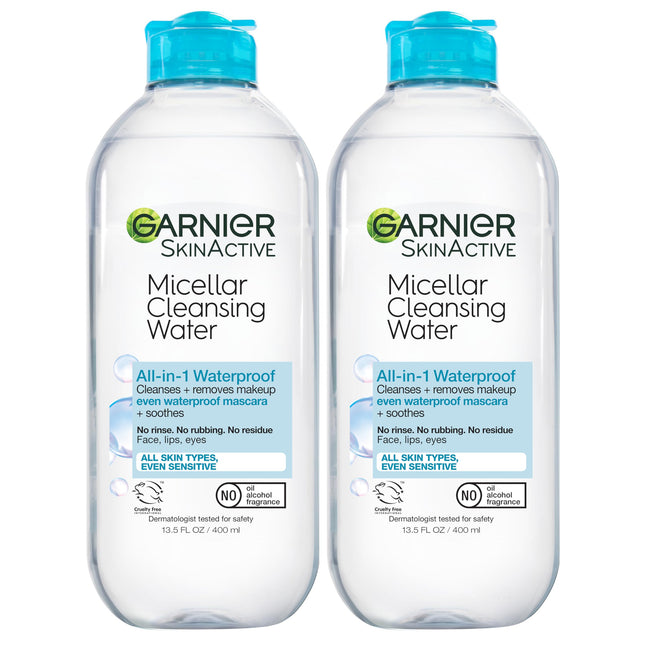 Garnier Micellar Water for Waterproof Makeup, Hydrating Facial Cleanser & Makeup