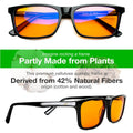Orange Blue Light Blocking Glasses for Better Sleep - 99.5% Premium Acetate Computer Migraine Glasses for Women & Men - Amber Gaming Glasses - TV