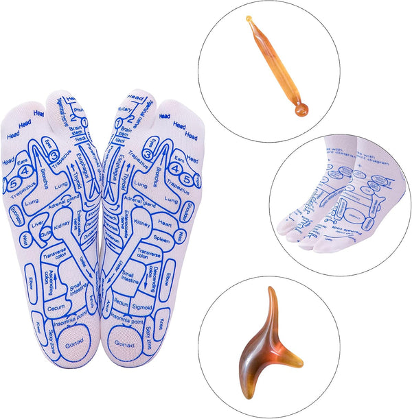 Broman Reflexology Socks with Trigger Point Massage Tool, Foot Pain Relief Remedy for Foot Massage,Women's Size WomenSize