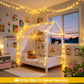 JMEXSUSS 2 Pack Battery Operated String Lights with Remote, Total 66ft 200 LED Warm White Christmas Lights Indoor Outdoor, Twinkle Fairy Lights