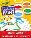 Crayola Spill Proof Paint Set, Washable Paint for Kids, Ages 3, 4, 5, 6