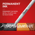Sharpie Metallic Permanent Markers, Fine Point, Silver, 4 Count - For Black Paper or Dark Surfaces, Arts & Crafts, Posters 1 Count (Pack of 4)