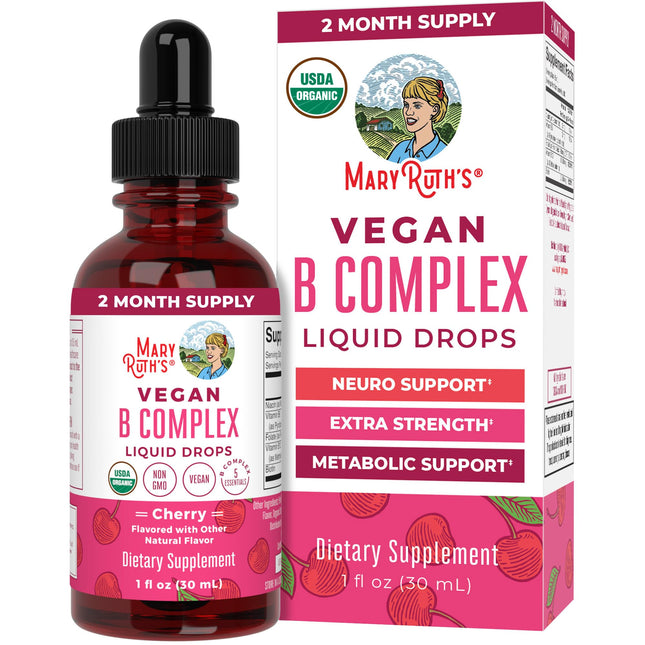 Maryruth Organics Vitamin B Complex | B Vitamins Complex | Biotin | Vitamin B12 