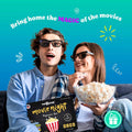 Pop N' Dulge Popcorn Movie Night Supplies 16 Pcs Gift Set, 5 Gourmet Popcorn Kernels, 5 Seasoning Variety Packs Non-Gmo Kosher Snacks, Great