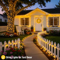 JMEXSUSS 500 LED Christmas Lights Outdoor, Classroom String Lights Plug in | 173ft, 8 Modes, Remote Control, Waterproof Warm White Christmas Tree