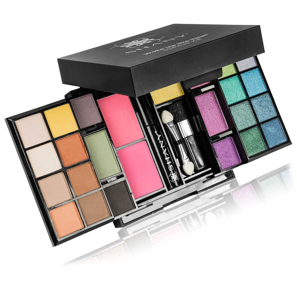 SHANY Classy & Sassy All-In-One Makeup Kit Makeup Set with Cosmetics Mirror, Makeup Applicators, 24 Eye Shadows Colors, 18 Lipstick Lip Glosses, 2