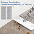 Flat Mop Pads Compatible with Joymoop Mop and Bucket Set with Wringer, Washable & Reusable Microfiber Mop Head Refills for Oshang Bosheng Mop -