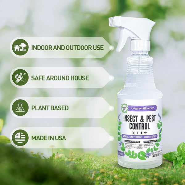 Peppermint Oil Insect & Pest Control Spray â 16Oz Natural Plant-Based Bug Killer for Spiders, Ants, Flies, and Other Insects, Safe for Home &