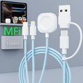 4 in 2 Travel Multi Charging Cable for Apple Watch Charger (6FT/1.8M), Universal Chargers for All Devices Travel Essentials Compatible with Apple