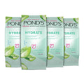 POND'S Vitamin Micellar Makeup Remover Wipes for Dry Skin, Skin Care Hydrating Aloe Vera Daily Face Wipes Remove Dirt, Waterproof Makeup, 25
