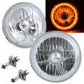 OCTANE LIGHTING 7" H6024 / 6014 Halogen Amber Led Halo Ring H4 Light Bulb Angel Eye Headlight