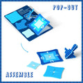 Zion Judaica Ltd Set of 45 Dripless Hanukkah Candles Spiral Candle Includes a DIY Dreidel, Prayer Card, Standard Size Menorah Candles for Eight