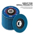 Neiko 11142A Premium Zirconia Flap Disc | 4.5" x 7/8-Inch, 40 Grit, Bevel Type #29 - 10 Pack