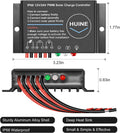 20A 12V 24V Auto IP68 Waterproof PWM Solar Charge Controller Solar Panel Battery Intelligent Regulator for Solar System Caravan Boat(24 Hours