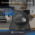 Lasko High Velocity Portable Utility Fan - Adjustable Air Mover Blower Fan for Bedroom, Office Desk, Garage, and Home - With 2 Outlets 120V - 3