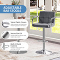 Yaheetech Counter Height Bar Stools Set of 2 Velvet Swivel Barstools for Kitchen Stool Height Adjustable Counter Stool Barstools with Armrest,
