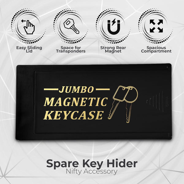 RamPro Hide A Key Magnetic Key Holder Under Car - Hide A Key for Your Car So You Never Lock Out - Plastic Magnet Key Hider to Store a Spare for