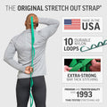OPTP the Original Stretch Out Strap with Exercise Book, USA Made Top Choice Stretch Out Straps for Physical Therapy, Yoga Stretching Strap and