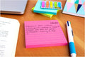Post-it Super Sticky Notes, 4 x 4 in, Neon Fizz, 6 Lined Pads | School Supplies and Oﬃce Supplies, 2X the Sticking Power 4" x 4"