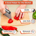 Pro Dough Pastry Scraper/Cutter/Chopper Stainless Steel Mirror Polished with Measuring Scale Multipurpose- Cake, Pizza Cutter - Pastry Bread