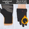 Arcweg Running Gloves Winter Thermal Anti-Slip Touchscreen Gloves Fleece Lining Gloves Men Women for Walking Cycling Driving Black Small-Medium