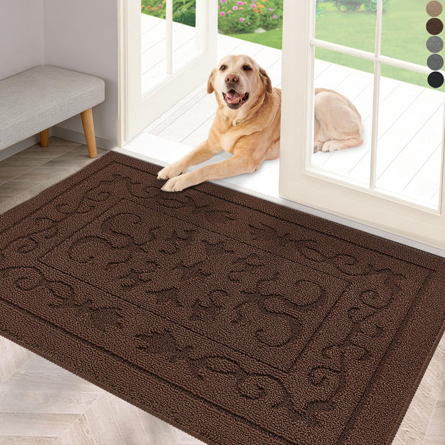 FONEYI Indoor Doormat, Front Back Door Mat 24"X36" Washable, Rubber Backing Non 