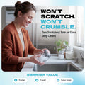Kitchen Sponges for Dishes, Scouring Pads Non Scratch Scrubbers 6 Count (Pack of 1)