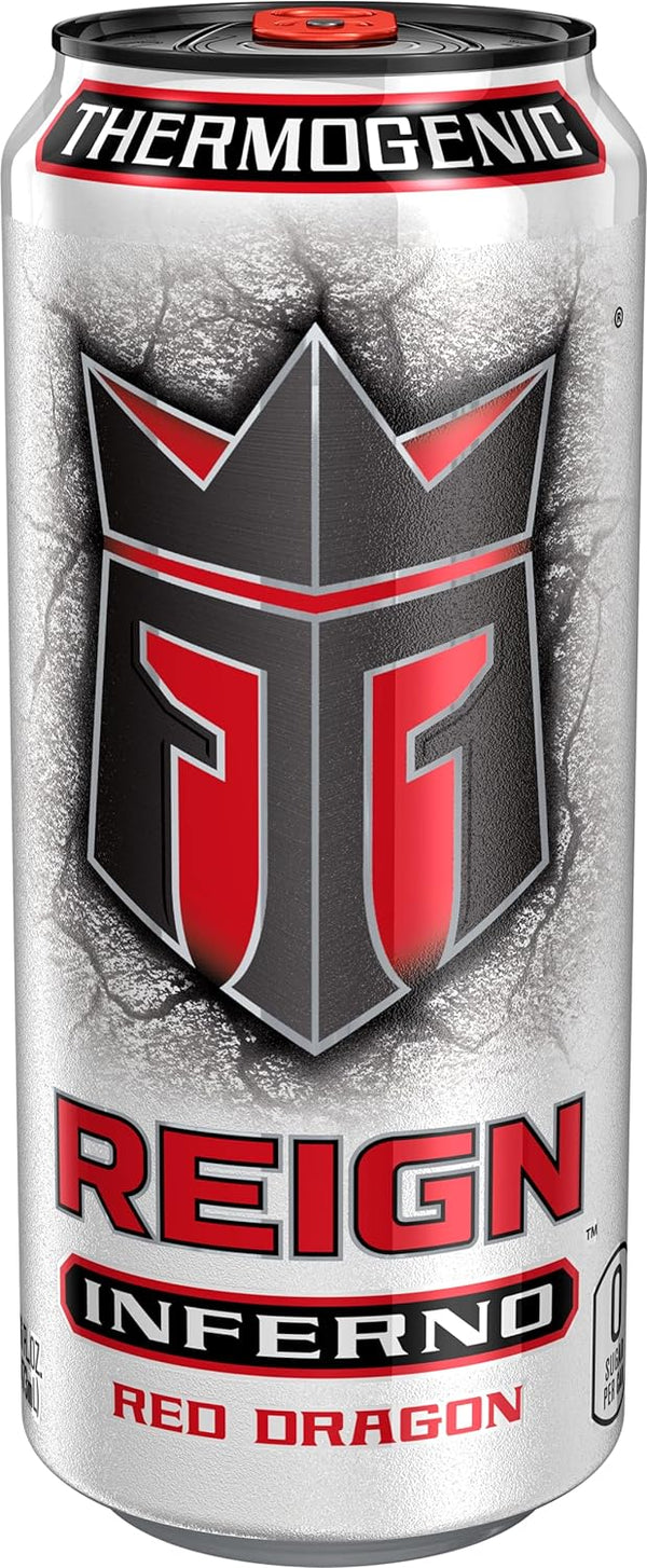 Reign Inferno Red Dragon, Thermogenic Fuel, Fitness and Performance Drink, 16 Fl Oz (Pack of 12) Red Dragon 16 Fl Oz (Pack of 12)