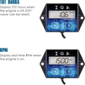 Runleader RL-HM011F Digital Hour Meter, Small Engine Tachometer