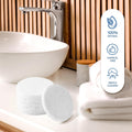 50-Count Compressed Facial Sponge, GAINWELL White Cellulose 100% Natural Cosmetic Spa Sponges for Facial Cleansing, Exfoliating Mask, Makeup