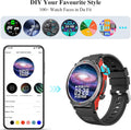 Popglory Smart Watch, 1.43''AMOLED 45mm Military Smartwatch Men Women Answer/Make Call, Digital Fitness Watch, 110+ Sports, Blood Pressure, Heart