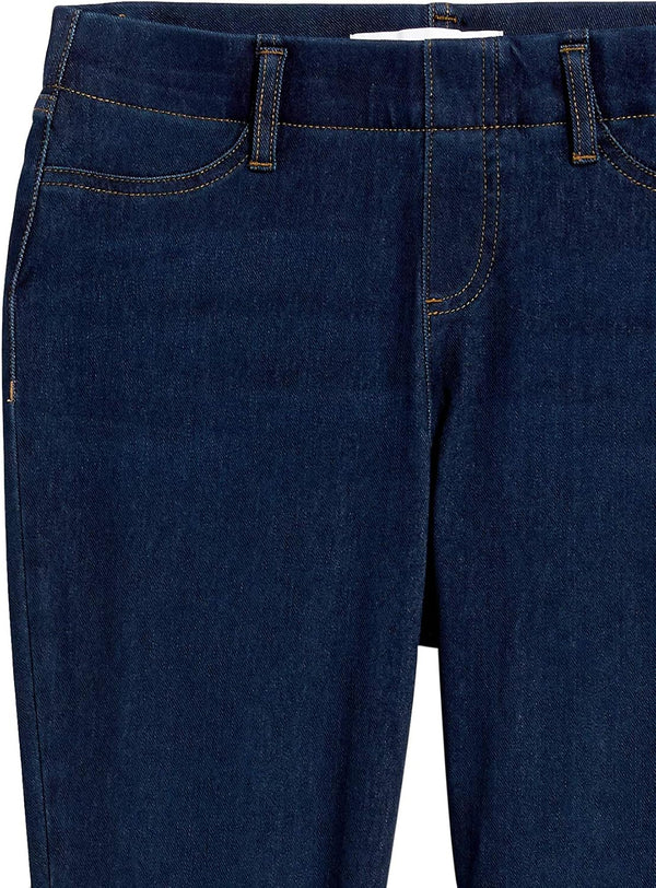 Amazon Essentials Women's Pull-On Mid Rise Stretchy Knit Jegging (Available in Plus Size) Large Dark Wash