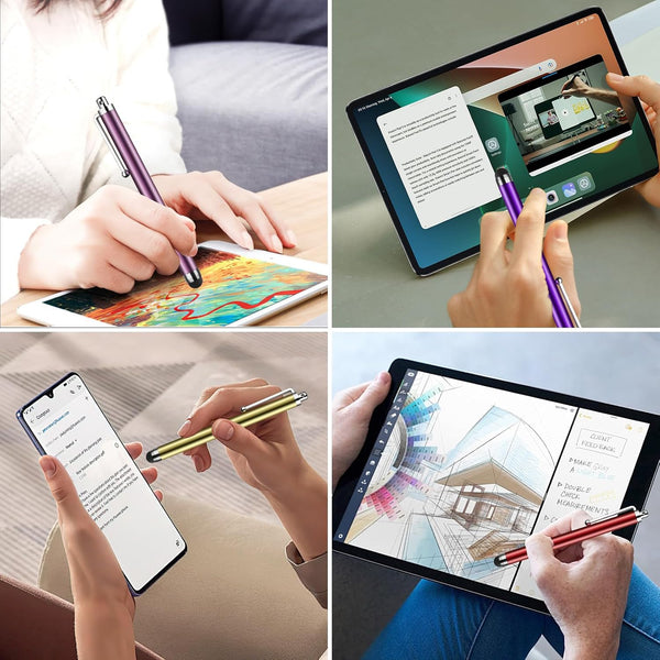 Stylus Pen [10 Pack] Universal Capacitive Touch Screen Pens for Tablets, iPad mini, iPad Pro, iPad Air, Smartphones, Samsung Galaxy - Multiple