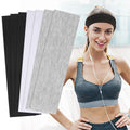 DiyJibb Headbands for Women, Stretchy Non Slip Soft Cotton Cloth Hair Bands for Sports, Workout, Yoga and Running, 7pcs Black, white, light grey