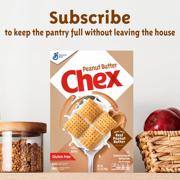 Peanut Butter Chex Cereal, Gluten Free,12.2 oz 12.2 Ounce (Pack of 1)