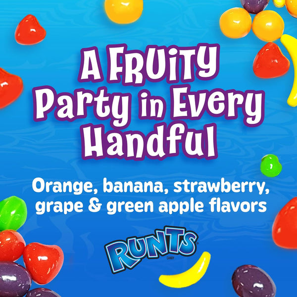 Wonka Runts Hard, Chewy & Fruity Candy, 5 Ounce Theater Candy Boxes (Pack of 12) Runts Pack of 12