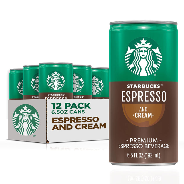 Starbucks - RTD Coffee Espresso and Cream, 6.5Oz Cans (12 Pack) (Packaging May V