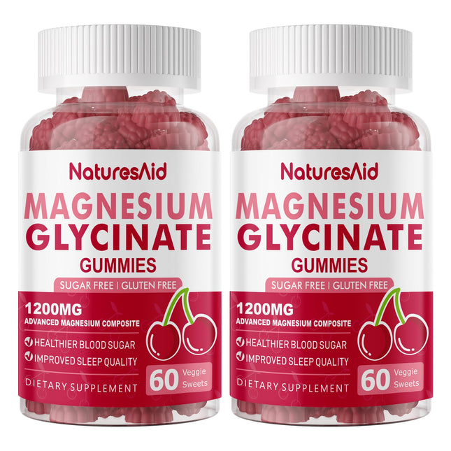 Magnesium Glycinate Gummies 1000Mg - Sugar Free Magnesium Potassium Supplement w