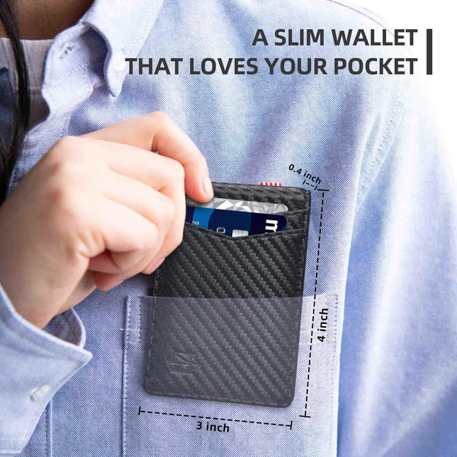 Zitahli Wallet for Men-6 Slots ID Window-Mens Wallets-Slim Wallet Classic Spring