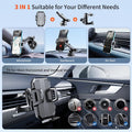 Upgraded 3-In-1 Car Phone Holder Mount [Powerful Suction] Phone Mount for Car Dashboard Air Vent Windshield Hands Free Mount, Cell Phone Car Mount