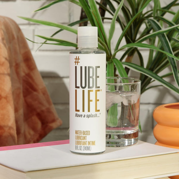 Lube Life Water-Based Personal Lubricant, Lube for Men, Women and Couples, Non-Staining, 8 Fl Oz