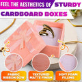 KETAR 24 Pcs Earring Boxes for Jewelry Gift, 1.57 x 1.57” Small Gift Box | Earring Box Bulk for Studs, Rings, and Pendants; Decorative Ribbon Bow,