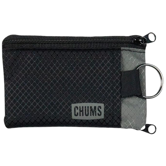 Chums Surfshorts Wallet - Lightweight Slim Wallet with RFID Blocking Card & Clear ID Window - Zippered, Minimalist Walle